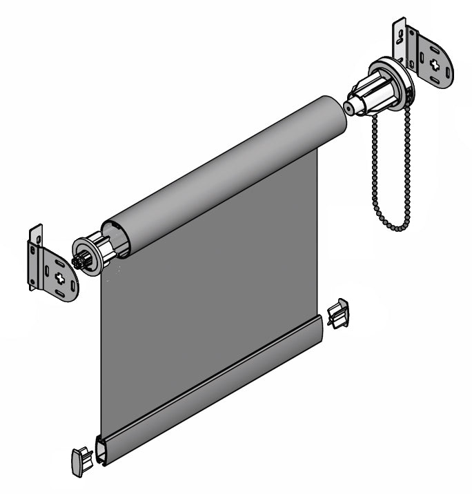 Motorised Roller Blinds Somfy Cut-to-Size, Blockout – Curtain