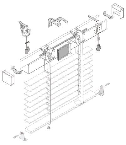 Wood Blind Assembly, 50mm
