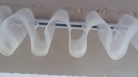 Double Wave Curtain Rails, Per Meter