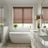 Cut-to-Size 50mm PVC Faux Wood Venetian Blind