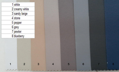 Blockout Roller Blind Colour Swatch