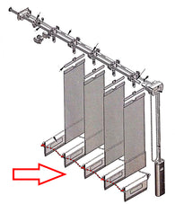 Bottom Chain Vertical Blinds, per meter