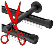 Double Channel Rod Cut-to-Size, 28mm Black