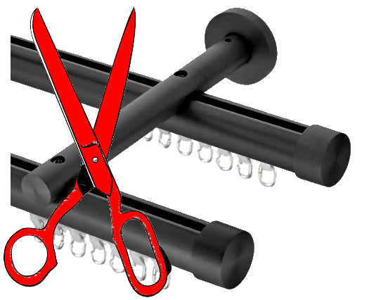 Double Channel Rod Cut-to-Size, 28mm Black