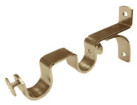 Double Curtain Bracket, 25mm Champagne