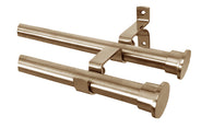 On a Budget Double 25mm Antique Brass Curtain Rods