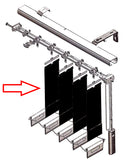 Vertical Blind Fabric Slats Only, 127mm Blockout, each