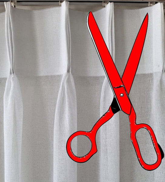 Pinch Pleat Sheer White Curtains, Custom Cut to Size