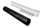 Double 32mm Black Curtain Rod and Rail 1.0m-6.0m