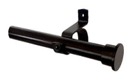 On a Budget Single 25mm Black Curtain Rod
