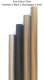 Cut-to-Size Curtain Rod, 25mm Stainless Steel 1.0m-6.0m