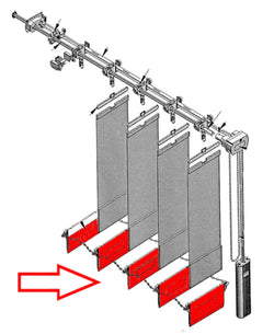 Bottom weights for 127mm vertical blinds factory direct Curtain Hardware and Blinds Company