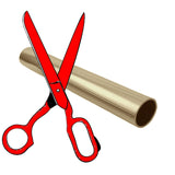 An illustration of a champagne-colored, cut-to-size 25mm curtain rod manufactured by curtain hardware and blinds company