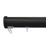 Custom black combo channel curtain track system, factory direct curtain hardware and blinds company