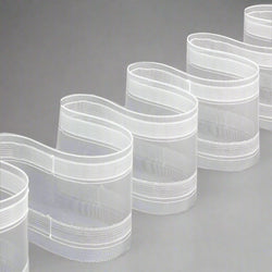 Wave pleat curtain tape 100mm wide, hook system