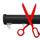 Custom cut-to-size black combo channel curtain track system, factory direct curtain hardware and blinds company