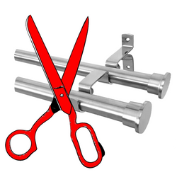 Cut-to-Size 25mm Stainless Double Curtain Rods factory direct curtain hardware and blinds company