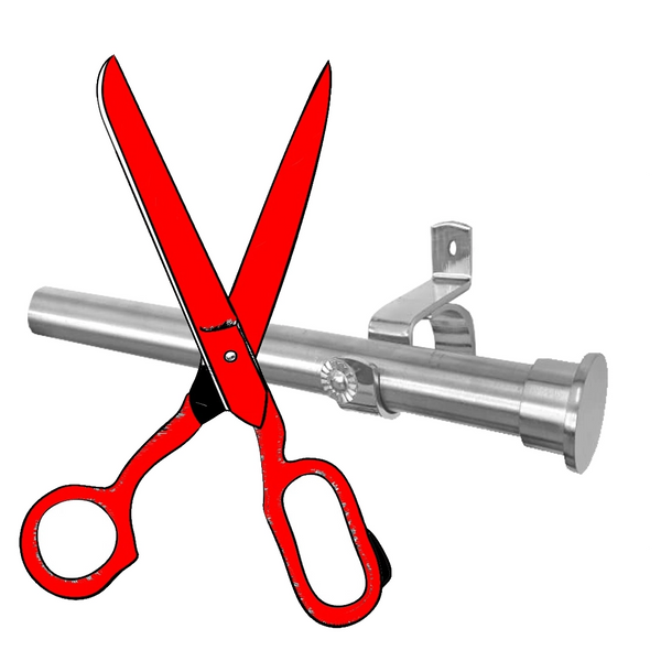 Cut-to-Size 25mm Stainless Single Curtain Rod factory direct curtain hardware and blinds company