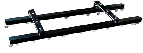 A black double wave curtain rail with brackets, end caps, and a 6cm string runner factory direct Curtain Hardware and Blinds Company