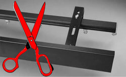 Custom cut-to-size double linear channel curtain rod manufactured by Curtain Hardware and Blinds Company