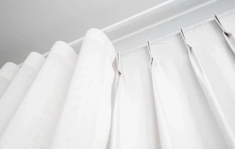 Double wave and standard curtain rail manufactured by Curtain Hardware and Blinds Company