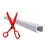 Single heavy duty rail cut-to-size and manufactured by Curtain Hardware company