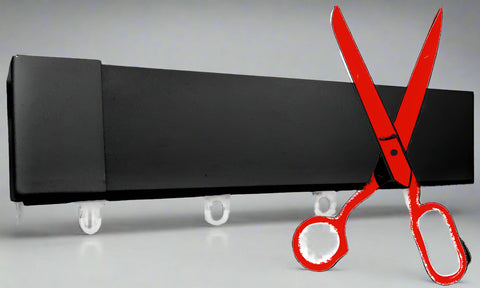 Black cut-to-size Linear Wave Channel Track factory direct curtain hardware and blinds company