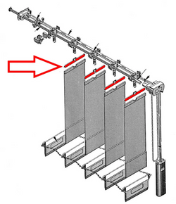 Slatholder for 127mm Vertical Blind  factory direct Curtain Hardware and Blinds Company