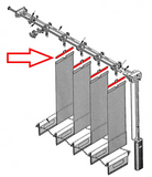 Slatholder for 127mm Vertical Blind  factory direct Curtain Hardware and Blinds Company
