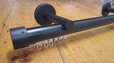 Wave Channel Curtain Rod, 28mm Black 1.0m-5.0m