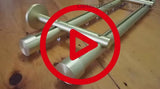 Double Channel Curtain Rod, 28mm Brushed Brass