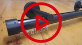 Wave Channel Curtain Rod, 28mm Black 1.0m-5.0m