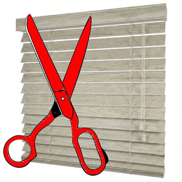 Manufactured 50mm Wood Illusion PVC Venetian Bilnd, Cut to Size by Curtain Hardware and Blinds Company