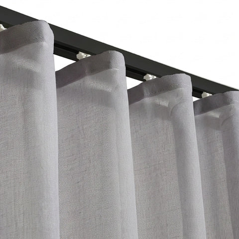 Manufactured single wave curtain track assembled in black by curtain hardware and blinds company