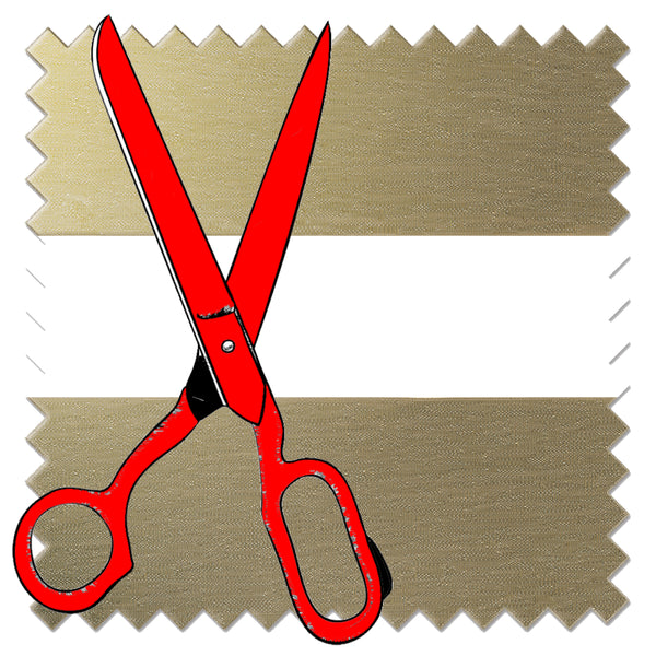 Cut-to-Size Pale Gold Zebra Blind manufactured by Curzon Curtain Hardware and Blinds Company