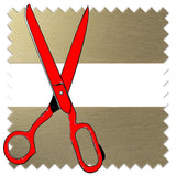 Cut-to-Size Pale Gold Zebra Blind manufactured by Curzon Curtain Hardware and Blinds Company