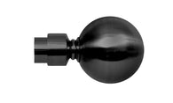 Metal Ball Ends for 32mm Curtain Rod, Black