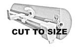 Cut-to-Size 60mm Clip On Curtain Rod, Includes End Caps