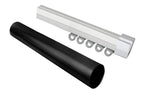 Double 25mm Black Metal Rod and Rail, 1.0m-6.0m