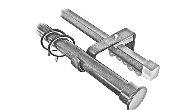 Double Stainless Eyelet Rod and Curtain Rail, 25mm