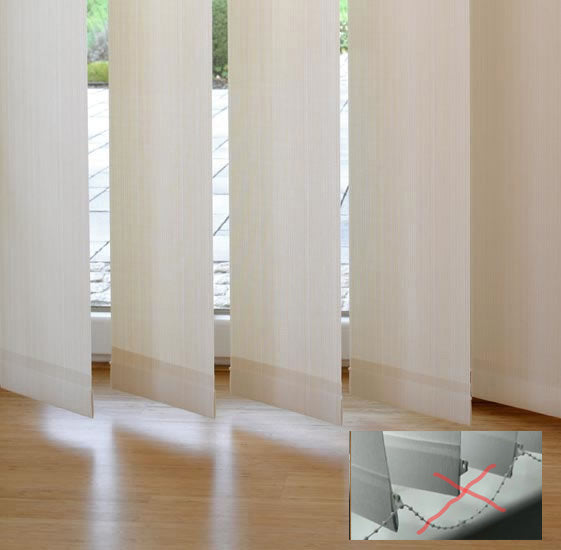 Cut-to-Size Freehang Vertical Blinds, Blockout