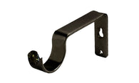 32mm Single Curtain Rod Bracket Black