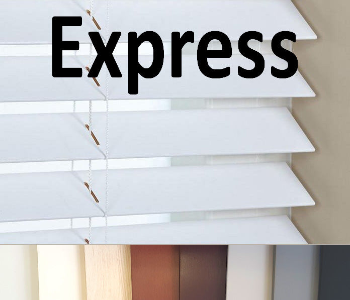 3 Day Express Wood Blinds, CuttoSize 50mm Curtain