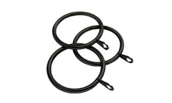 Black Metal Curtain Rings manufactured by Curzon Curtain Hardware and Blinds Company