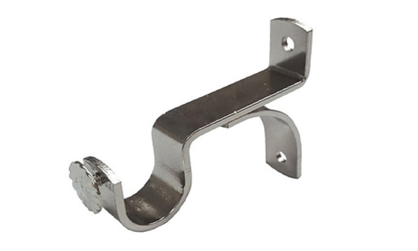 Single stainless nickel bracket for 25mm curtain rods, factory direct curtain hardware and blinds company