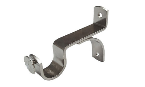 Single stainless nickel bracket for 25mm curtain rods, factory direct curtain hardware and blinds company
